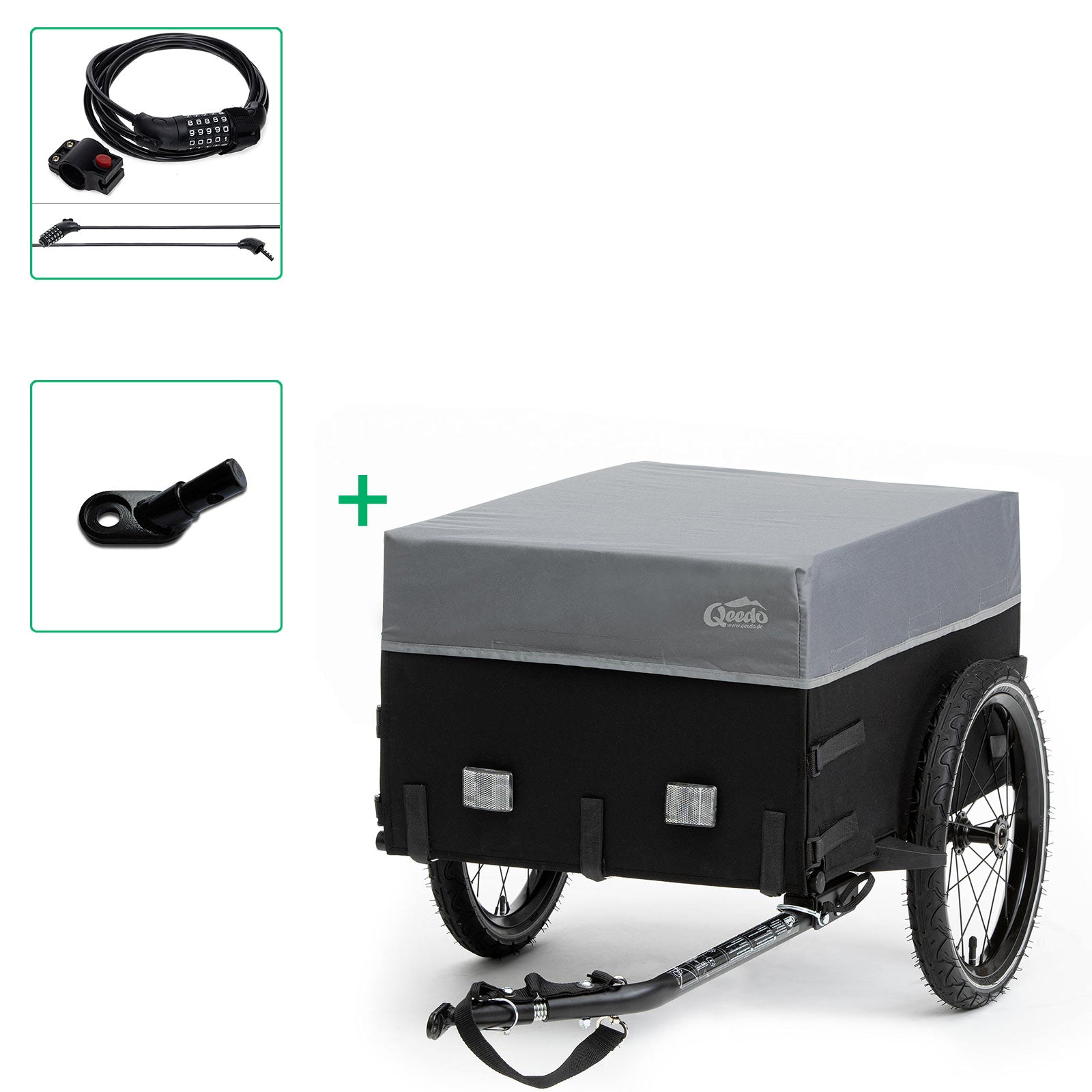 Qeedo Cargo Trailer Fahrrad Lastenanhänger Park-Set